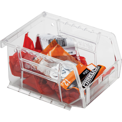 Crystal Clear Ultra Bins, 4-1/8" W x 3" H x 5-3/8" D, Clear Industrial Sales