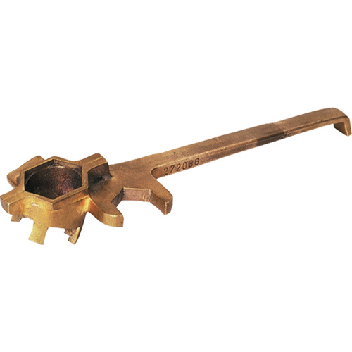 Cl&eacute; anti&eacute;tincelante de luxe pour barils, Ouverture de 1-1/4", Poign&eacute;e 3-1/4", Alliage de bronze Industrial Sales