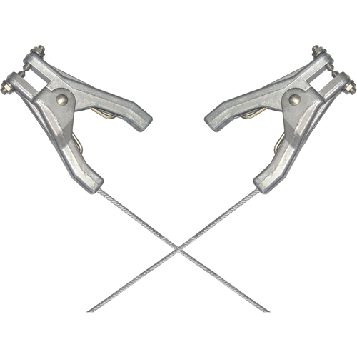 Heavy-Duty Bonding & Grounding Wire Assemblies - Two Hand Clamp Connectors Industrial Sales
