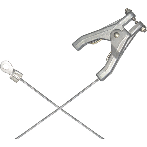 Heavy-Duty Bonding & Grounding Wire Assemblies - Hand Clamp & 1/4" Terminal Connectors Industrial Sales