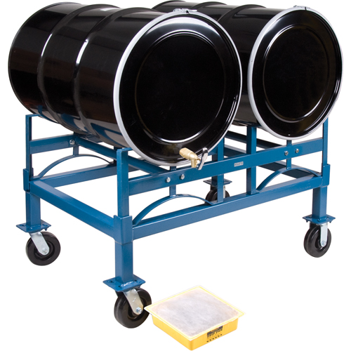Porte-barils empilables, 2 barils, Capacit&eacute; de 1600 lb, 45-1/2" la x 30" p x 12-1/2" h Industrial Sales