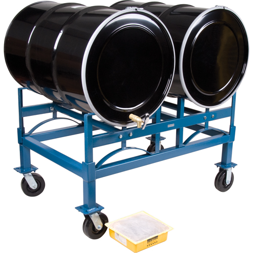 Drum Stacking Rack & Dolly Kits, 2 Drums, 1600 lbs. Capacity, 46" W x 30" D x 21-1/2" H Industrial Sales