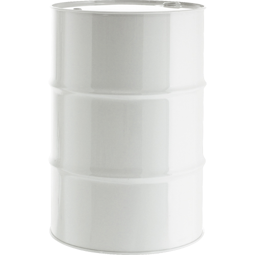 Barils en acier, 55 gal. US (45,8 gal. imp.), Doubl&eacute;, Blanc, Dessus ferm&eacute;, 1A1/Y1.8/300, Calibre 16 Industrial Sales
