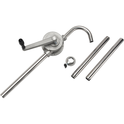 Pompe rotative pour baril, Acier inoxydable, Pour capacit&eacute; 55 gal., 12 oz/course Industrial Sales