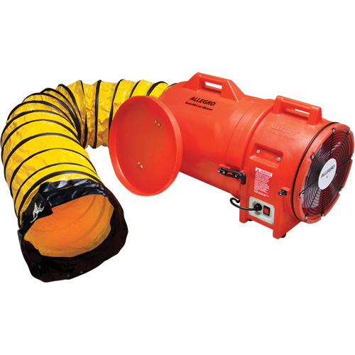 ALLEGRO INDUSTRIES Blower with Canister & Ducting, 1 HP, 1842 CFM Industrial Sales