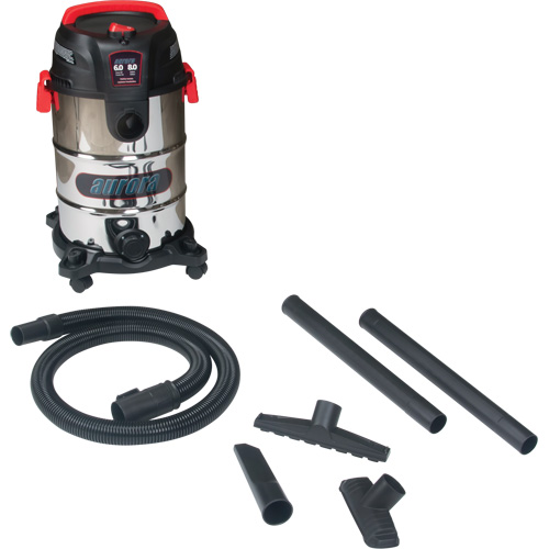 Aspirateur, Secs-humides, 6 CV, 8 gal. US (30,3 litres) Industrial Sales