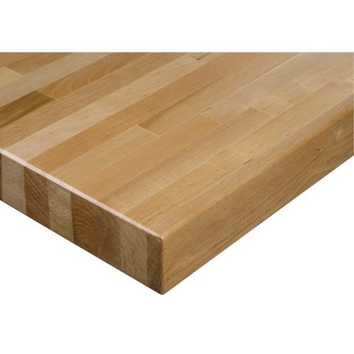 Laminated Hardwood Workbench Top, 120" W x 24" D, Square Edge, 1-3/4" Thick Industrial Sales