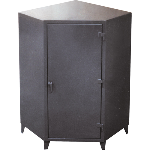 Corner Cabinets, Steel, 4 Shelves, 72" H x 48" W x 24" D, Grey Industrial Sales