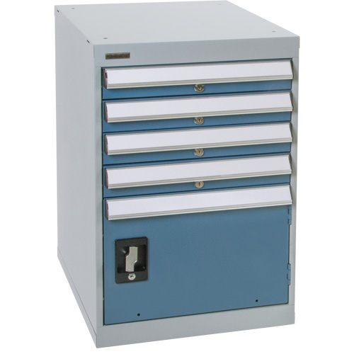 Pedestal Workbench with One Door & Four Drawers, 4 Drawers, 18" W x 21" D x 28" H Industrial Sales