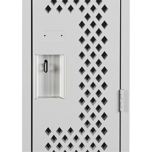 Casiers Clean Line, 2 niveaux, 12" x 15" x 72", Acier, Gris, Rivet (assembl&eacute;), Perfor&eacute; Industrial Sales