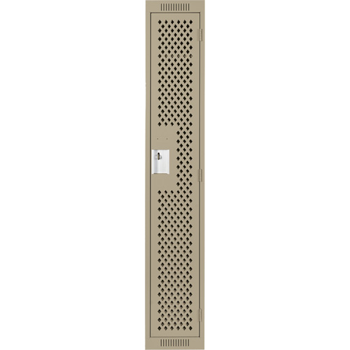 Casiers Clean Line, 12" x 15" x 72", Acier, Beige, Rivet (assembl&eacute;), Perfor&eacute; Industrial Sales