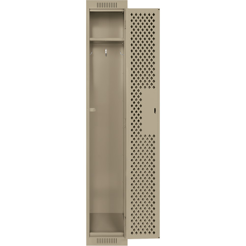 Casiers Clean Line, 12" x 15" x 72", Acier, Beige, Rivet (assembl&eacute;), Perfor&eacute; Industrial Sales
