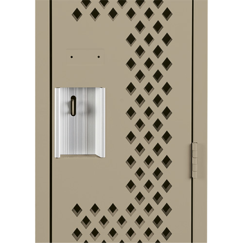 Clean Line Lockers, Bank of 2, 24" x 15" x 72", Steel, Beige, Rivet (Assembled), Perforated Industrial Sales