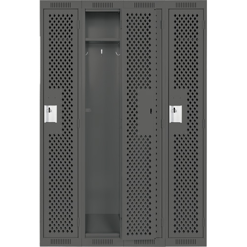 Casiers Clean Line, Bloc de 4, 48" x 12" x 72", Acier, Charbon, Rivet (assembl&eacute;), Perfor&eacute; Industrial Sales