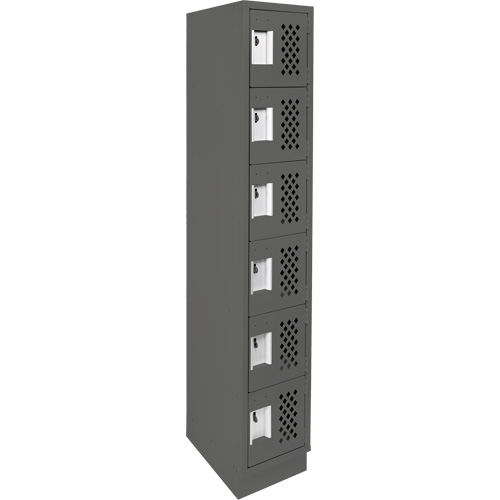 Petits casiers &eacute;conomiques assembl&eacute;s et perfor&eacute;s Clean Line, 6 niveaux, 18" x 72" x 12", Acier Industrial Sales