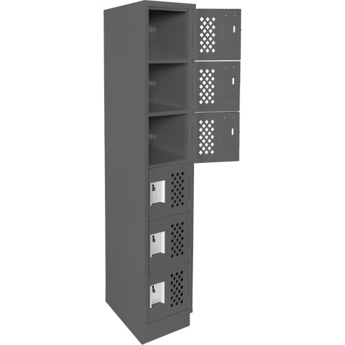 Petits casiers &eacute;conomiques assembl&eacute;s et perfor&eacute;s Clean Line, 6 niveaux, 18" x 72" x 12", Acier Industrial Sales