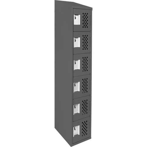 Petits casiers &eacute;conomiques assembl&eacute;s et perfor&eacute;s Clean Line, 6 niveaux, 18" x 72" x 12", Acier Industrial Sales
