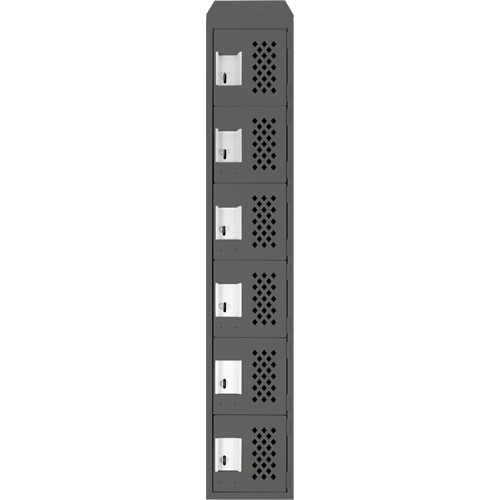 Petits casiers &eacute;conomiques assembl&eacute;s et perfor&eacute;s Clean Line, 6 niveaux, 18" x 72" x 12", Acier Industrial Sales