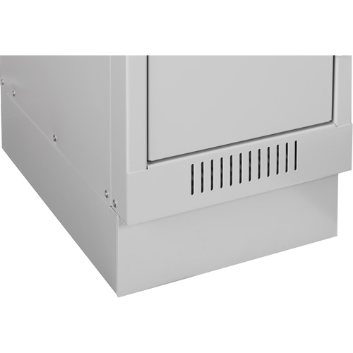 Clean Line Economy Lockers Recessed Base, 1 Banks, 4" H x 12" W x 18" D, Grey, Steel Industrial Sales