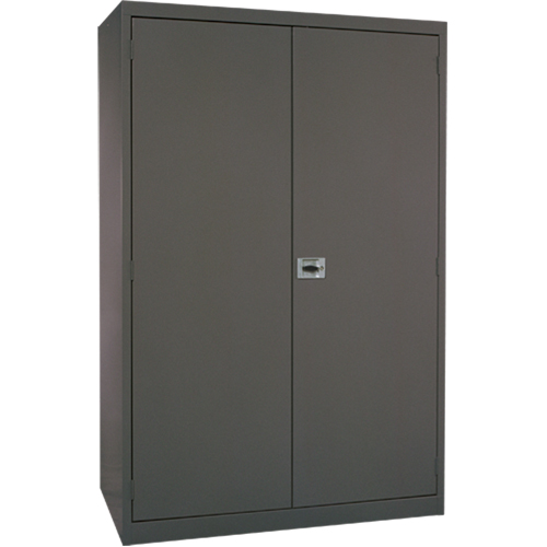 Armoires de rangement Hi-Boy profondes, Acier, 4 Tablettes, 72" h x 36" la x 24" P, Charbon Industrial Sales