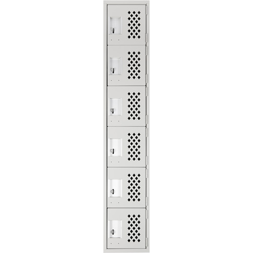 Petit casier perfor&eacute; Clean-Line, 6 niveaux, 12" x 72" x 12", Acier Industrial Sales