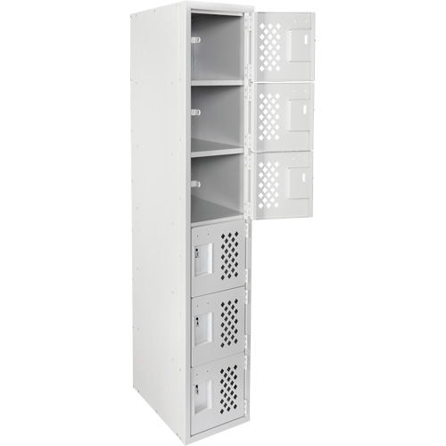 Petit casier perfor&eacute; Clean-Line, 6 niveaux, 12" x 72" x 12", Acier Industrial Sales