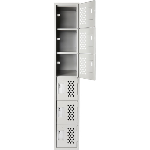 Petit casier perfor&eacute; Clean-Line, 6 niveaux, 12" x 72" x 12", Acier Industrial Sales