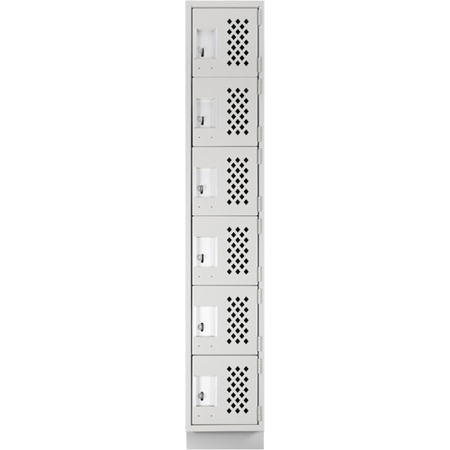 Petit casier perfor&eacute; Clean-Line, 6 niveaux, 15" x 72" x 12", Acier Industrial Sales
