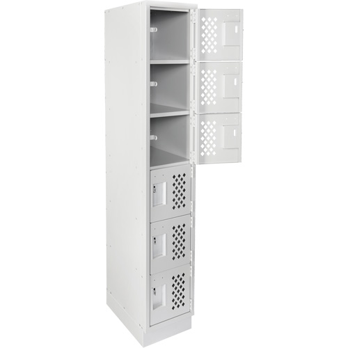 Petit casier perfor&eacute; Clean-Line, 6 niveaux, 15" x 72" x 12", Acier Industrial Sales
