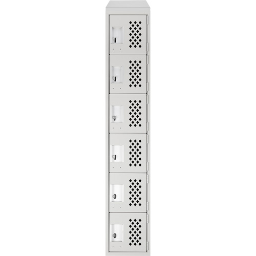 Petits casiers &eacute;conomiques assembl&eacute;s et perfor&eacute;s Clean Line, 6 niveaux, 18" x 72" x 12", Acier Industrial Sales