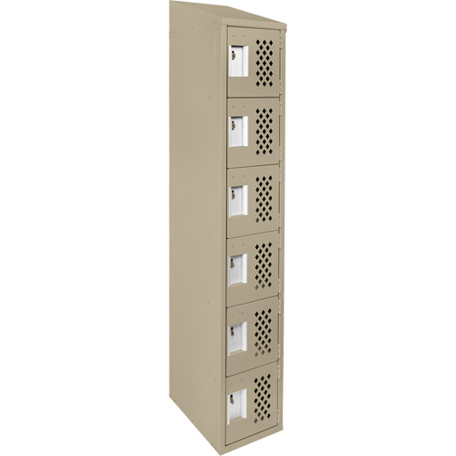 Petits casiers &eacute;conomiques assembl&eacute;s et perfor&eacute;s Clean Line, 6 niveaux, 18" x 72" x 12", Acier Industrial Sales