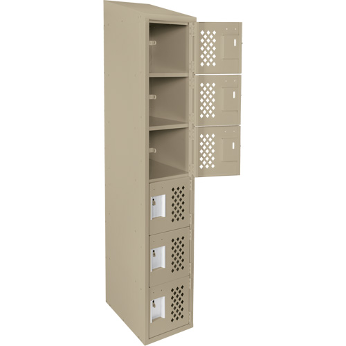 Petits casiers &eacute;conomiques assembl&eacute;s et perfor&eacute;s Clean Line, 6 niveaux, 18" x 72" x 12", Acier Industrial Sales
