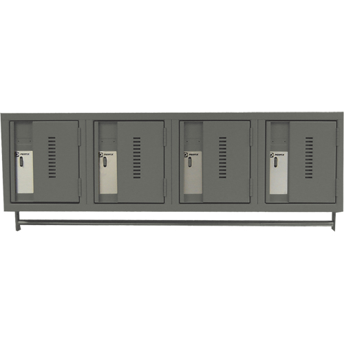 Wall Hung Lockers - Heavy Duty, Bank of 4, 18" x 12" x 12", Steel Industrial Sales