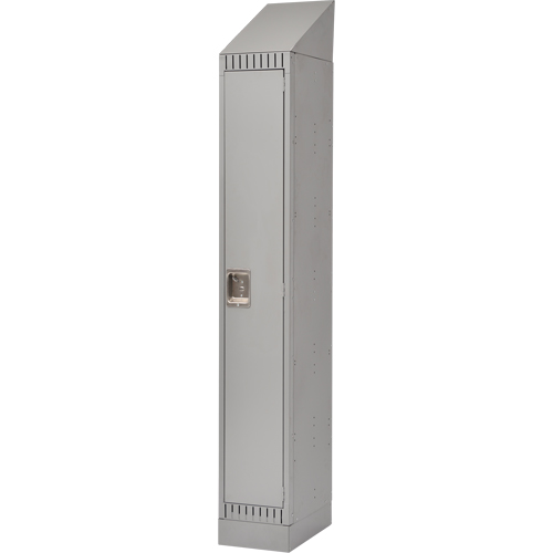 Assembled Lockers, 12" x 18" x 72", Steel, Grey, Rivet (Assembled) Industrial Sales