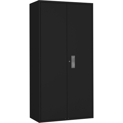 Wardrobe Storage Cabinet, Steel, 36" W x 18" D x 72" H, Black Industrial Sales