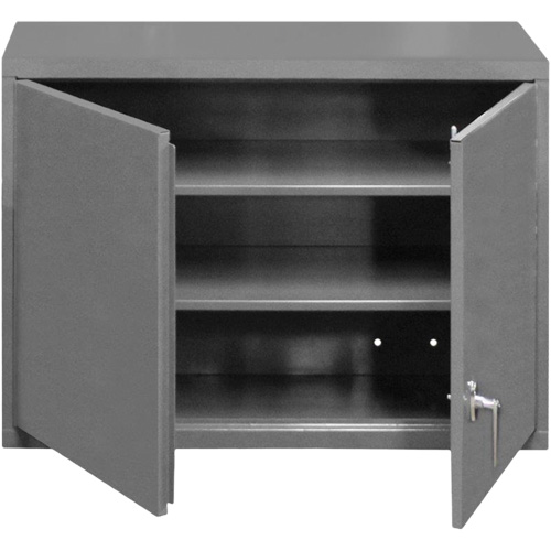 Armoire murale, 27" h x 29-7/8" la x 13-11/16" p, 2 tablettes, Acier, Gris Industrial Sales