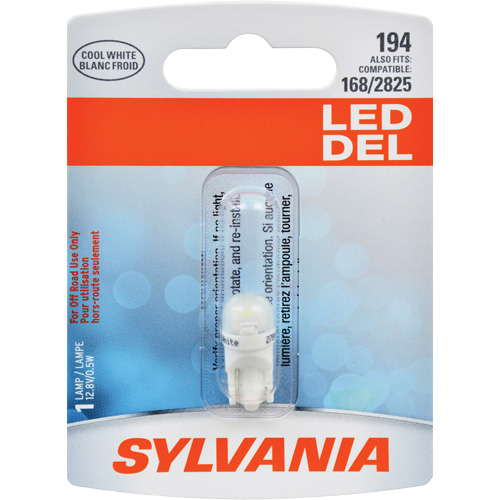 194 Mini Automotive Bulb, LED, 0.5 W/12.8 W, White Industrial Sales
