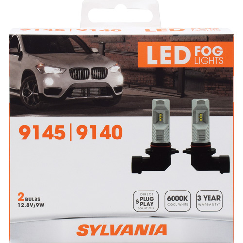 9145 Fog Light Bulb, LED, 65 W, White Industrial Sales