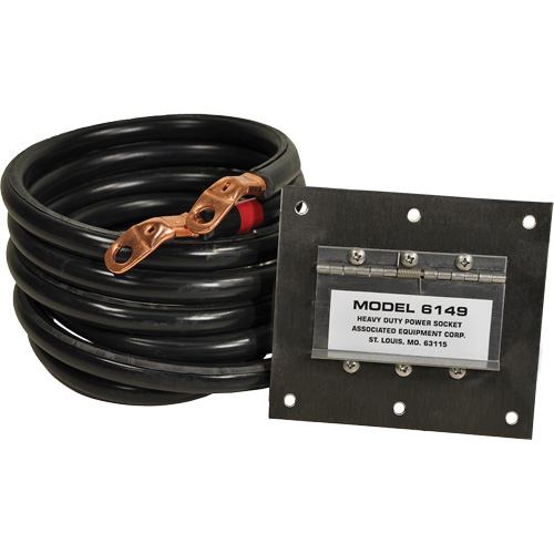 Panneau de douille polaris&eacute;e robuste en acier inoxydable &agrave; brancher, 1 AWG, C&acirc;ble 5' Industrial Sales