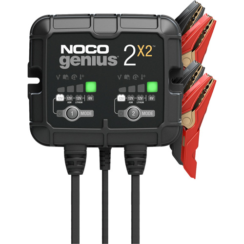 Genius&reg; 2X2 2-Bank, 4-Amp Battery Charger Industrial Sales