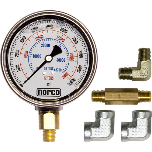 Hydraulic Gauge with Fittings, 4" , Bottom Mount, Analogue Industrial Sales