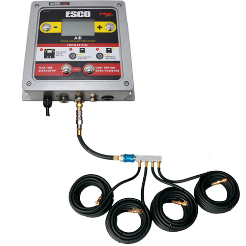 Wall-Mounted Tire Inflation System with 4-Hose Manifold Industrial Sales