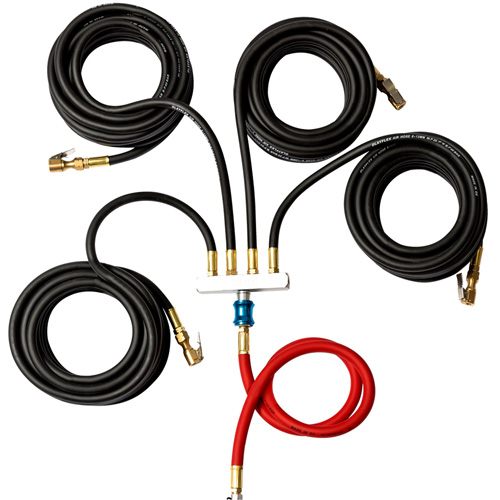 Wall-Mounted Tire Inflation System with 4-Hose Manifold Industrial Sales
