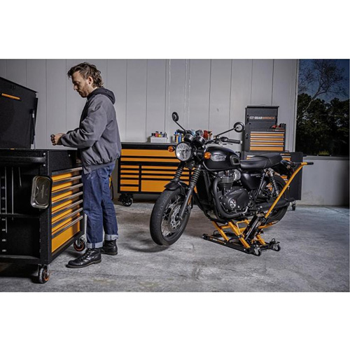 Cric pour VTT et motos, 0,75 tonnes Capacit&eacute;, 4-2/3" Abaiss&eacute;e, 14-1/2" &eacute;lev&eacute;e, Hydraulique &agrave; main Industrial Sales