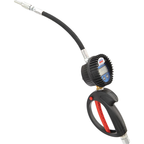 D&eacute;bitm&egrave;tre &eacute;lectronique de lubrifiant avec rallonge flexible &agrave; 90° Industrial Sales