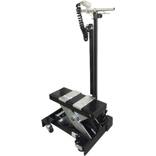 Cric de service de plancher &agrave; profil bas, 12 tonne(s) Capacit&eacute;, 7-1/2" Abaiss&eacute;e, 15" &eacute;lev&eacute;e, Air comprim&eacute;/hydraulique Industrial Sales