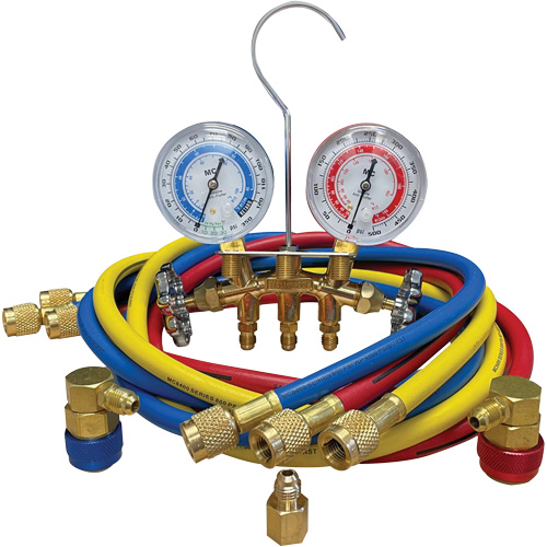 Automotive Manifold Gauge Set with Economy Couplers & Tank Adapter Industrial Sales