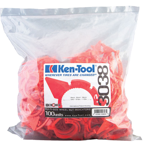 Indicateur d'&eacute;crous de tailles multiples desserr&eacute;s HexChex Industrial Sales