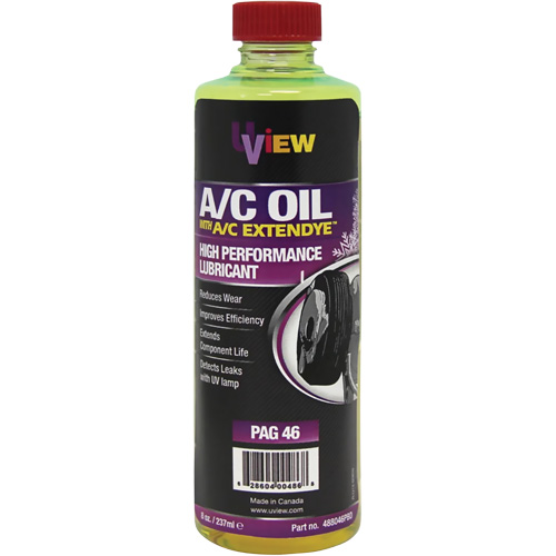 Huile PAG 46 avec ExtenDye pour syst&egrave;me de climatisation, 237 ml, Bouteille Industrial Sales