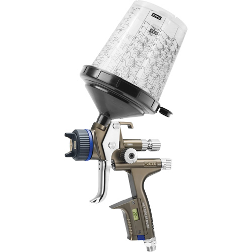 Pistolet de peinture de premi&egrave;re qualit&eacute; pour peinture automobile avec psi num&eacute;rique X5500 RP 1,3 O RPS D, Entr&eacute;e d'air 1/4" NPT, 10,24 pi³/min, Capacit&eacute; 0,6 L/0,9 L, 0,17 psi Industrial Sales